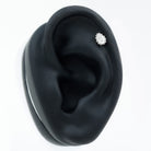 Solitaire Diamond Teardrop Tragus Earring for Women Lab - ( EF-VS ) - Rosec Jewels
