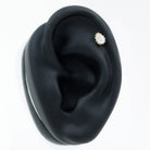 Solitaire Diamond Teardrop Tragus Earring for Women Lab - ( EF-VS ) - Rosec Jewels