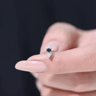 Dainty Black Onyx and Diamond Arrow Tragus Earring AAA - Rosec Jewels