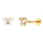 Exquisite Moissanite Butterfly Earring for Tragus Piercing Moissanite - ( D-VS1 ) - Color and Clarity - Rosec Jewels