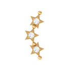 Rosec Jewels-Moissanite Triple Star Ear Climber Earring