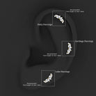 Unique Diamond Crawler Earring for Cartilage Piercing Natural - ( HI-SI ) - Rosec Jewels