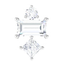 Genuine Diamond Three Stone Earring for Tragus Piercing Natural - ( HI-SI ) - Rosec Jewels