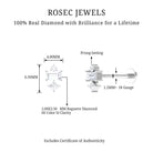 Genuine Diamond Three Stone Earring for Tragus Piercing Natural - ( HI-SI ) - Rosec Jewels