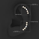 Rosec Jewels-Elegant Diamond Ear Crawler Earring for Helix Piercing