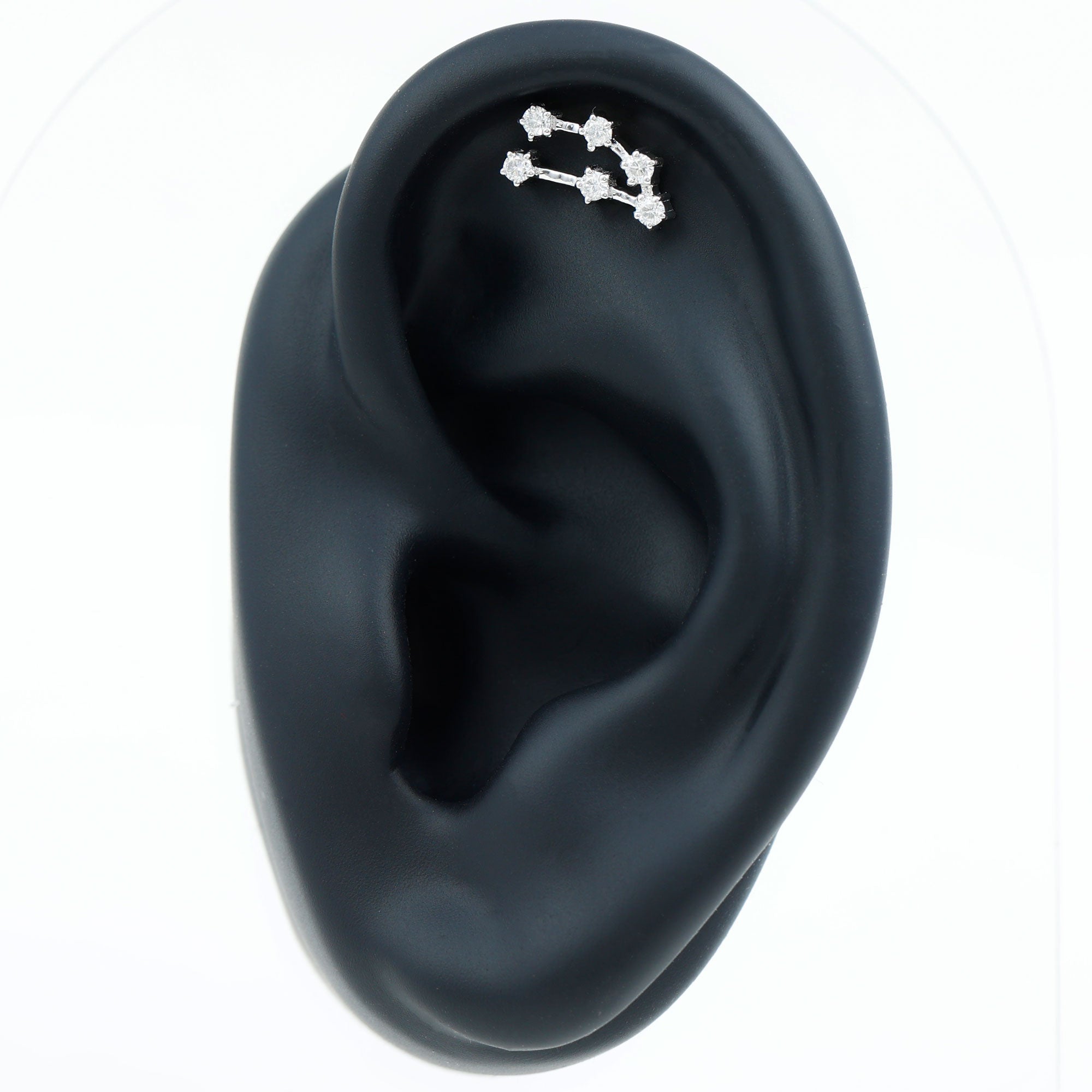 Diamond Capricorn Constellation Helix Piercing Earring Natural - ( HI-SI ) - Rosec Jewels