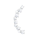 Rosec Jewels-Certified Diamond Curved Crawler Earring for Women