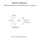 Rosec Jewels-Certified Diamond Curved Crawler Earring for Women