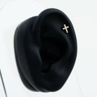 Rosec Jewels-Minimalist Diamond Cross Cartilage Earring