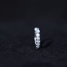 Certified Diamond Helix Huggie Hoop Earring Natural - ( HI-SI ) - Rosec Jewels