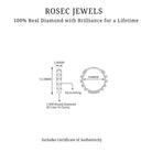 Certified Diamond Helix Huggie Hoop Earring Natural - ( HI-SI ) - Rosec Jewels