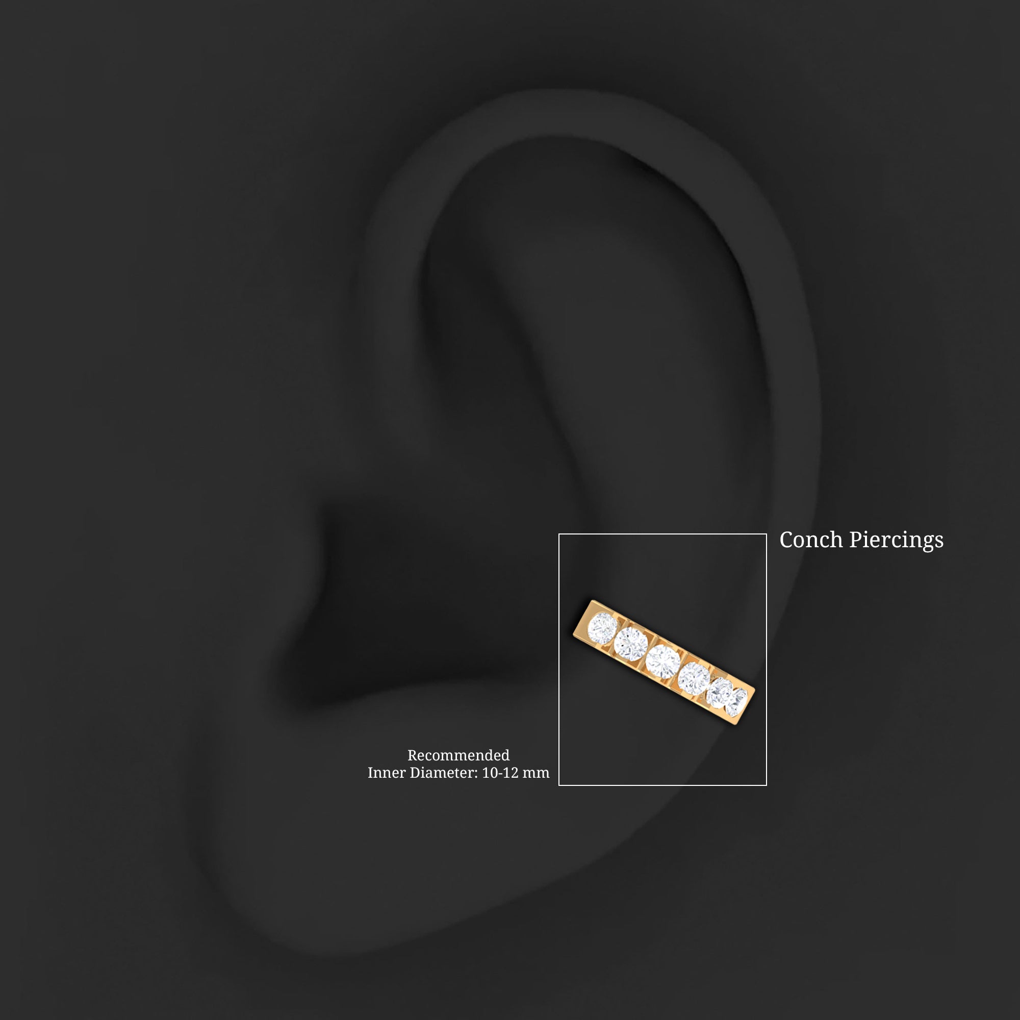 Rosec Jewels-Certified Diamond Helix Huggie Hoop Earring