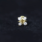 Round Cut Diamond Star Earring for Helix Piercing Natural - ( HI-SI ) - Rosec Jewels
