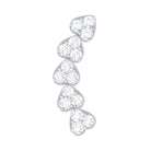 Rosec Jewels-Diamond Heart Crawler Earring for Helix Piercing