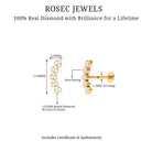 Rosec Jewels-Diamond Heart Crawler Earring for Helix Piercing