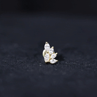 Nature Inspired Marquise Diamond Cluster Earring for Helix Natural - ( HI-SI ) - Rosec Jewels