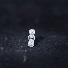 Diamonds Bow Cartilage Piercing Earring Natural - ( HI-SI ) - Rosec Jewels