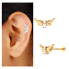 Animal Inspired Diamond Bird Earring for Helix Piercing Natural - ( HI-SI ) - Rosec Jewels