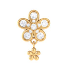 Rosec Jewels-Certified Diamond Flower Helix Drop Earring