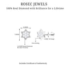 Rosec Jewels-Certified Diamond Star Earring for Helix Piercing