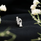Minimalist Diamond Tragus Piercing Earring Natural - ( HI-SI ) - Rosec Jewels