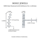 Minimal Graduated Diamond Crawler Earring Natural - ( HI-SI ) - Rosec Jewels