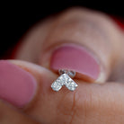 Rosec Jewels-Certified Diamond Chevron V Earring for Tragus Piercing