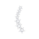 Certified Diamond Star Ear Cuff Earring for Helix Piercing Natural - ( HI-SI ) - Rosec Jewels