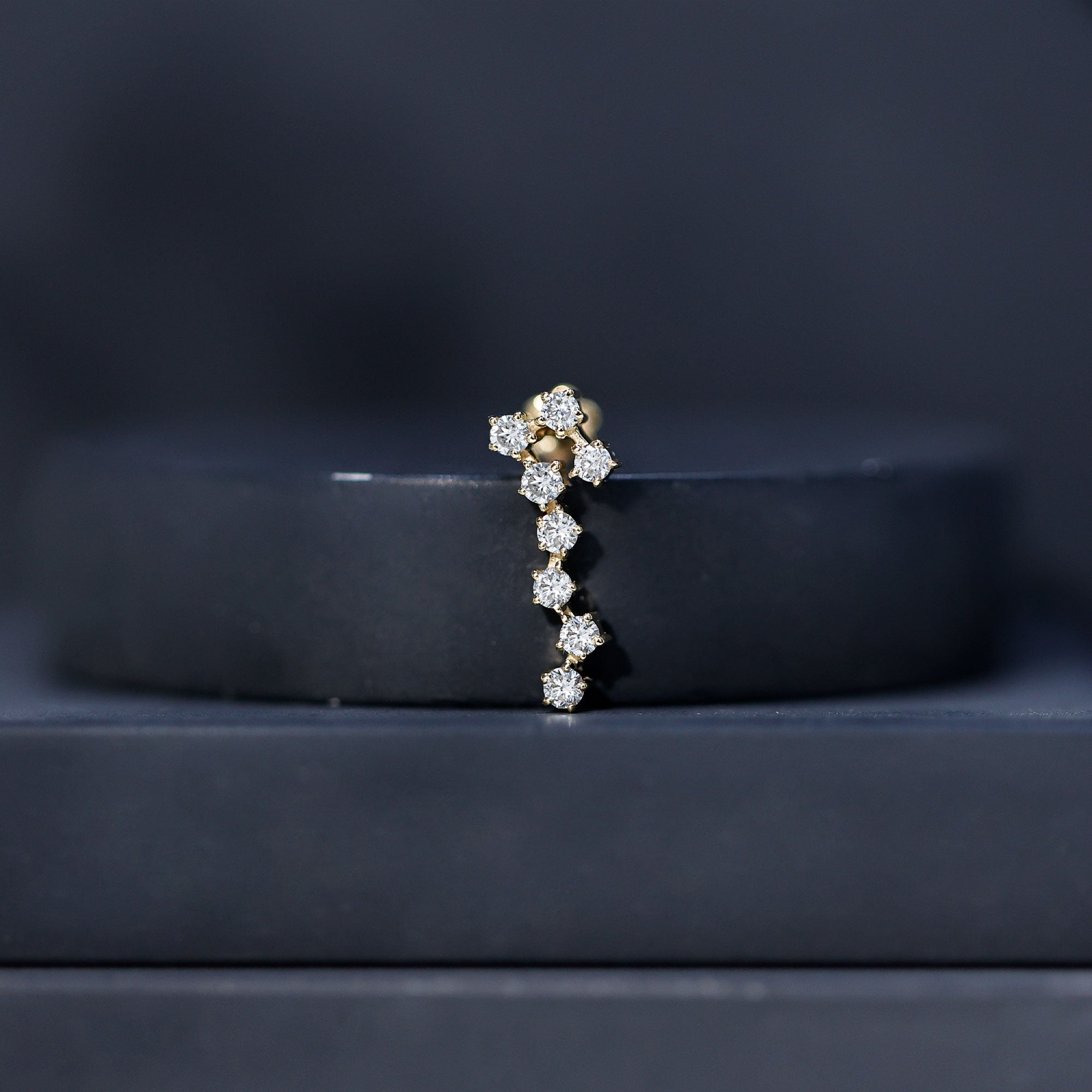 Certified Diamond Scorpio Zodiac Earring for Helix Piercing Natural - ( HI-SI ) - Rosec Jewels