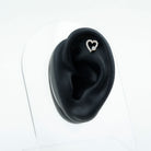 Diamond Heart Shape Cartilage Earring Natural - ( HI-SI ) - Rosec Jewels