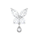Marquise Moissanite Butterfly Dangle Earring D-VS1 - Rosec Jewels