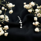 Graduated Style Moissanite Ear Crawler Earring for Helix Piercing D-VS1 - Rosec Jewels