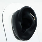 Graduated Style Moissanite Ear Crawler Earring for Helix Piercing D-VS1 - Rosec Jewels