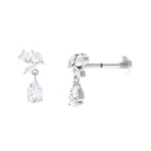 Marquise and Pear Cut Moissanite Drop Cartilage Earring Moissanite - ( D-VS1 ) - Color and Clarity - Rosec Jewels