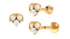 Rosec Jewels-Minimalist Round Diamond Tragus Earring in Gold