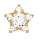 Round Diamond Star Forward Helix Earring Natural - ( HI-SI ) - Rosec Jewels