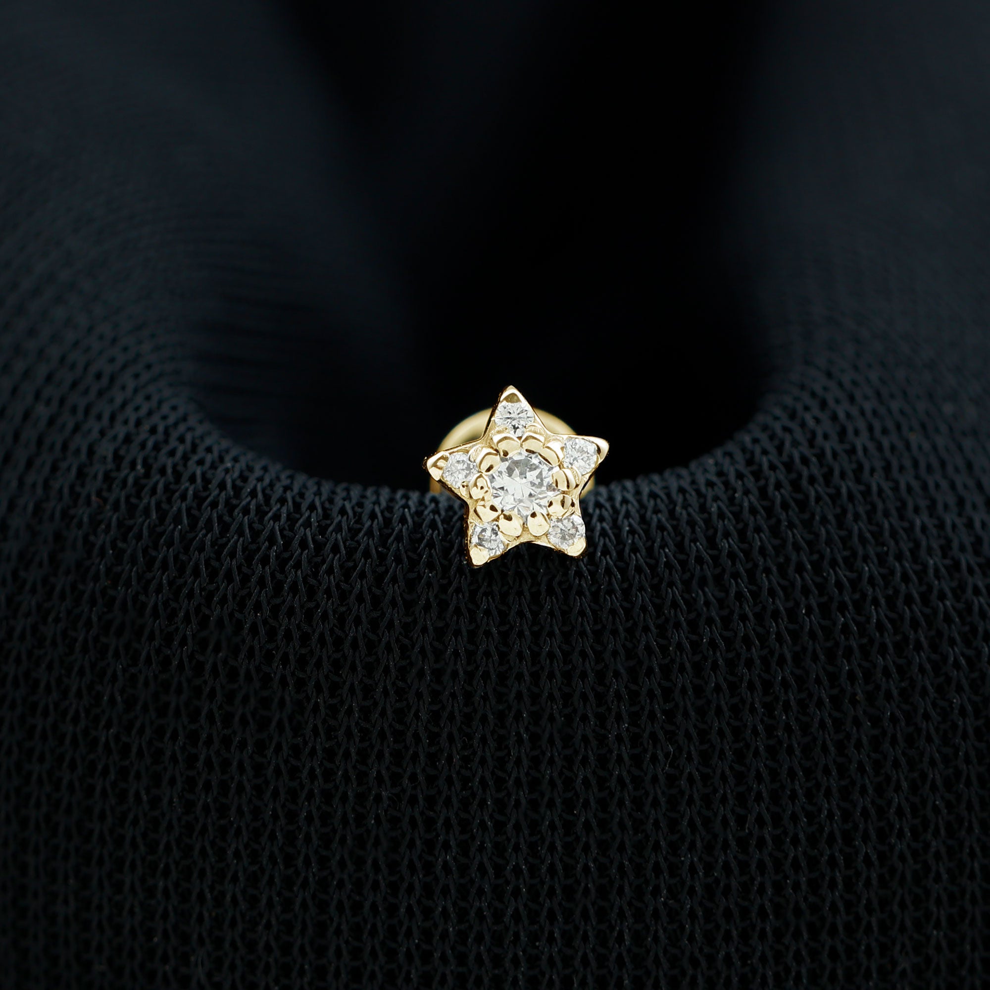 Round Diamond Star Forward Helix Earring Natural - ( HI-SI ) - Rosec Jewels