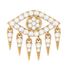 Unique Moissanite Evil Eye Earring for Cartilage Piercing D-VS1 - Rosec Jewels