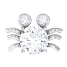 Certified Moissanite Crab Cartilage Earring D-VS1 - Rosec Jewels