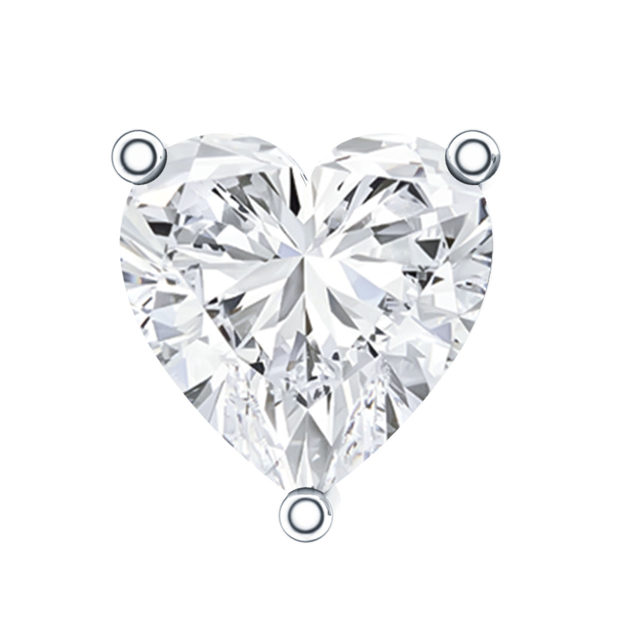 Heart Shape Moissanite Earring for Tragus Piercing D-VS1 - Rosec Jewels