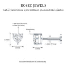 Heart Shape Moissanite Earring for Tragus Piercing D-VS1 - Rosec Jewels