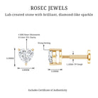 Heart Shape Moissanite Earring for Tragus Piercing D-VS1 - Rosec Jewels