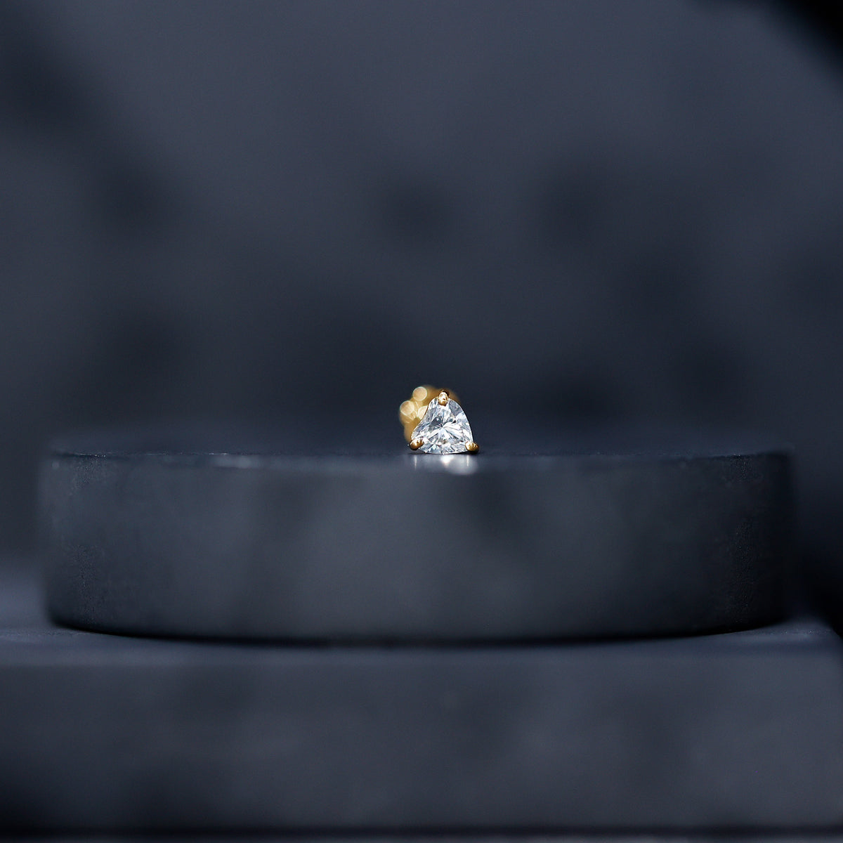 Heart Shape Moissanite Earring for Tragus Piercing D-VS1 - Rosec Jewels