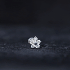 Certified Moissanite Flower Conch Earring for Women D-VS1 - Rosec Jewels