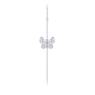 Elegant Certified Moissanite Butterfly Ear Pin Earring D-VS1 - Rosec Jewels