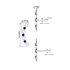 Rosec Jewels-Natural Blue Sapphire Celestial Climber Earring