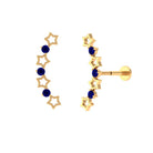 Rosec Jewels-Natural Blue Sapphire Celestial Climber Earring