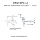 Rosec Jewels-Marquise Shape Diamond Leaf Earring for Helix Piercing