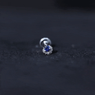 Rosec Jewels-Dainty Blue Sapphire and Diamond Helix Earring