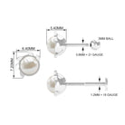 Rosec Jewels-Real Freshwater Pearl Solitaire Earring for Helix Piercing